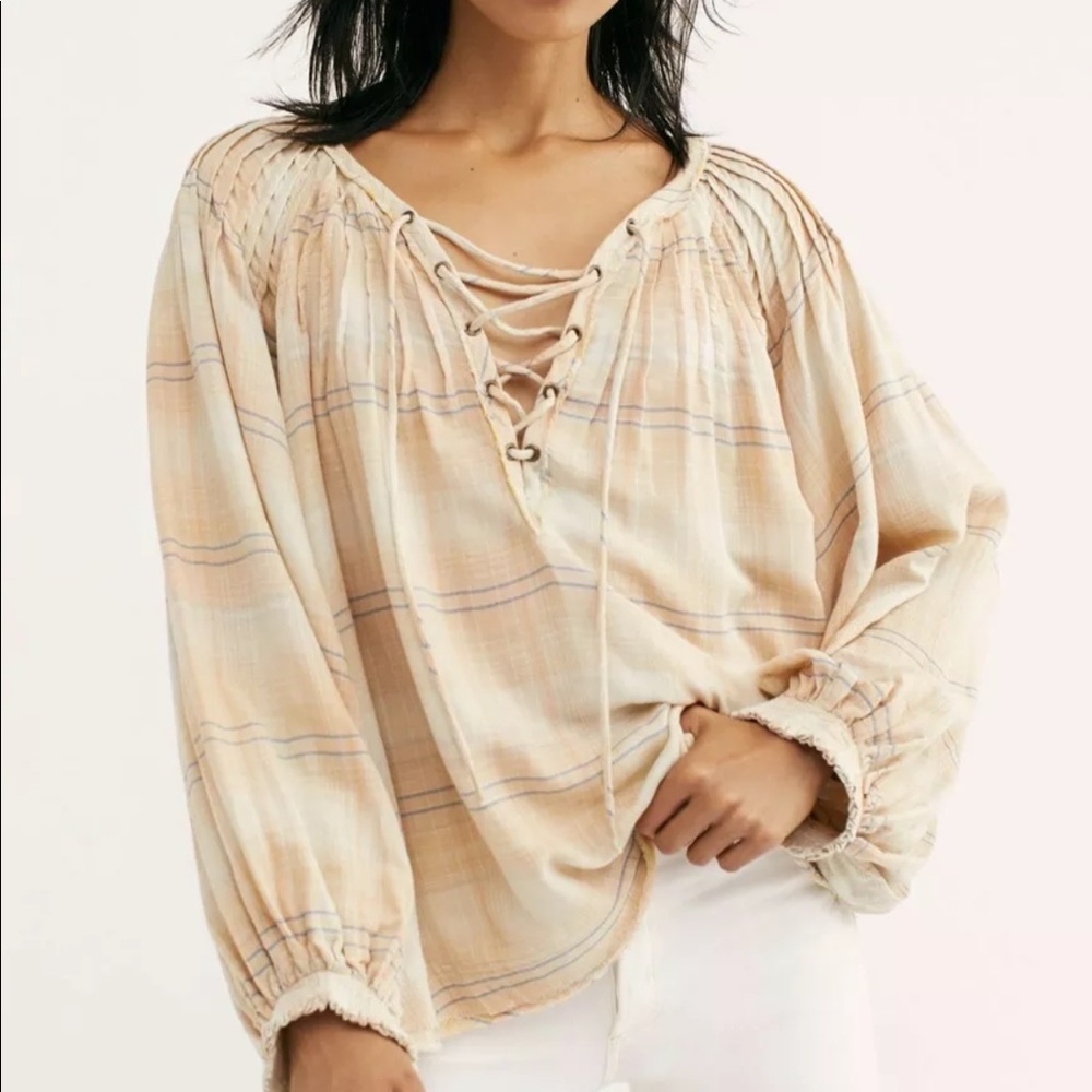 New Free People x We The Free Cloudbreaker Plaid Tunic sz Small